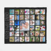 39フォトパーソナライズされたコラージュカスタムカラー フリースブランケット (正面(横))