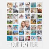 39フォトパーソナライズされたコラージュカスタムカラー フリースブランケット (正面)