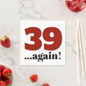 39再びさくらんぼ赤誕生祝い スタンダードカクテルナプキン (インサイチュ)