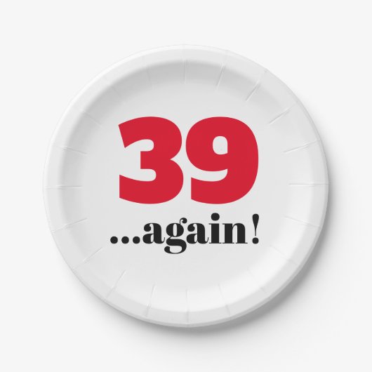 39再び誕生祝い ペーパープレート (正面)