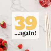 39再び黄色の金ゴールド誕生祝い スタンダードカクテルナプキン (インサイチュ)