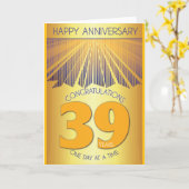 39回目の断酒記念日 | ゴールデンレイ12ステップ カード (黄色い花)