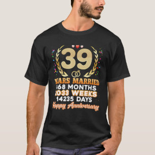39年結婚した幸せ39結婚周年記念 Tシャツ