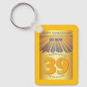 39年間の節酒記念日 ゴールデンレイ12ステップ キーホルダー (正面)