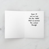 **39日**誕生日クレーンのユーモア カード (内部)