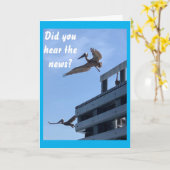 **39日**誕生日クレーンのユーモア カード (黄色い花)