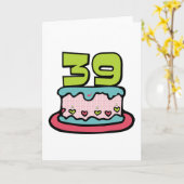 39歳お誕生日ケーキ カード (黄色い花)