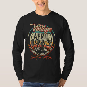39歳のヴィンテージ1983素晴らし年4月 Tシャツ