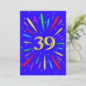 39歳の誕生日パーティー招待状 爆発 招待状 (スタンド正面)