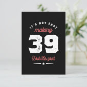 39歳の誕生日 出欠カード (スタンド正面)