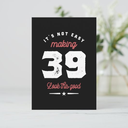 39歳の誕生日 出欠カード (スタンド正面)