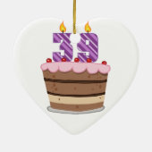 39歳オンお誕生日ケーキ セラミックオーナメント (裏面)