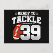 39歳タックルサッカーパーティー39誕生日 ポストカード (正面)