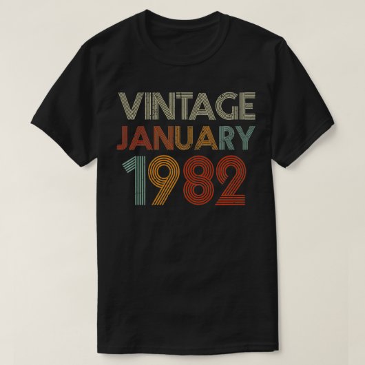 39歳レトロ誕生日ギフトヴィンテージ1月1日 Tシャツ (デザイン正面)