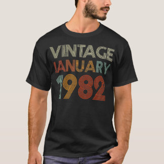 39歳レトロ誕生日ギフトヴィンテージ1月1日 Tシャツ