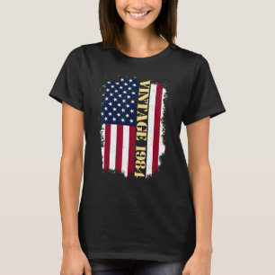 39歳ヴィンテージ米国国旗1984アメリカ国旗39t tシャツ