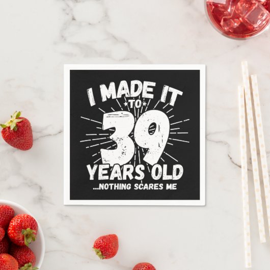 39歳皮肉ミームおもしろい39誕生日 スタンダードカクテルナプキン (インサイチュ)