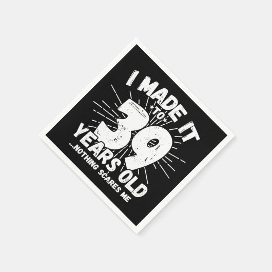 39歳皮肉ミームおもしろい39誕生日 スタンダードカクテルナプキン (角)