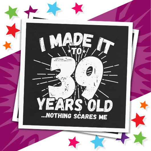 39歳皮肉ミームおもしろい39誕生日 スタンダードカクテルナプキン