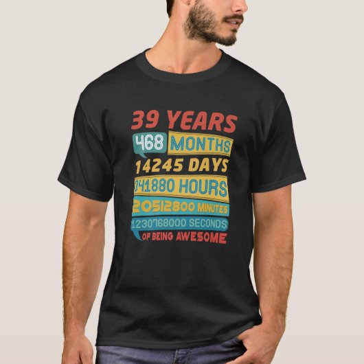 39歳素晴らし限定版ヴィンテージ39日 Tシャツ (正面)