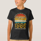 39歳1986レトロ39素晴らし番目の誕生日ギフト Tシャツ (正面)