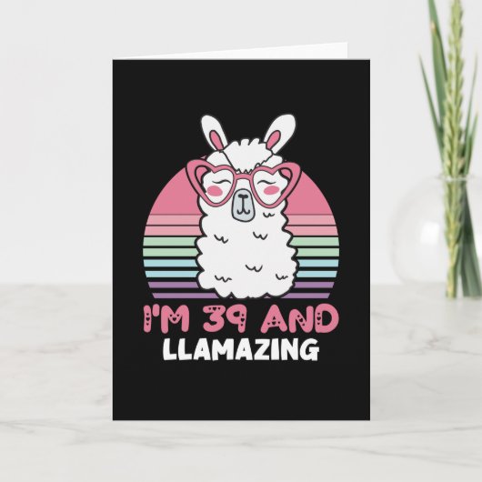 39歳Bday Llaming 39誕生日Llama カード (正面)