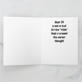 **39番目の誕生日はそれほど悪くない** カード (内部)