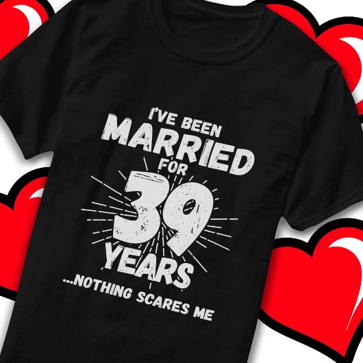 39結婚した年おもしろい39結婚周年 Tシャツ