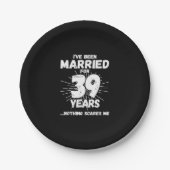 39結婚した年39おもしろい周年 ペーパープレート (正面)