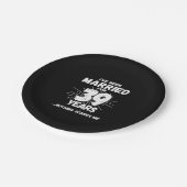 39結婚した年39おもしろい周年 ペーパープレート (アングル)