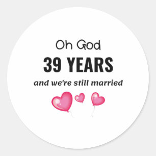 39結婚周年記念おもしろい贈り ラウンドシール