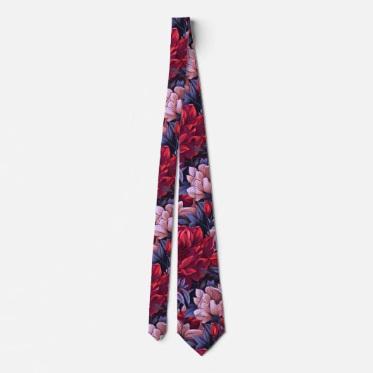 #39花柄 ネクタイ (裏面)