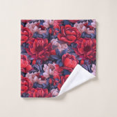 #39花柄 バスタオルセット (ウォッシュタオル)