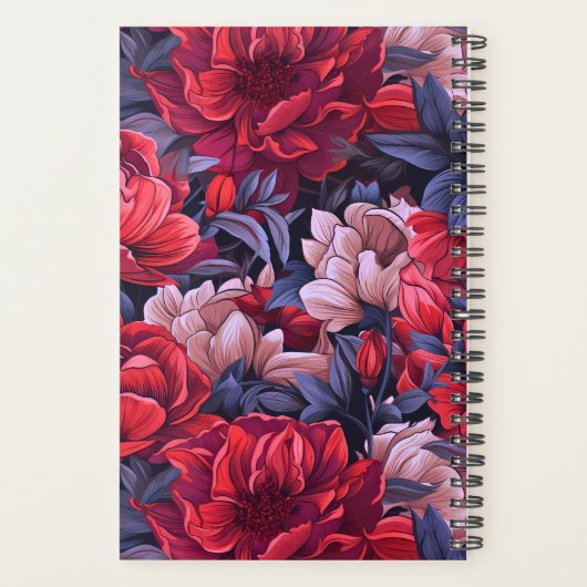 #39花柄 プランナー手帳 (裏面)