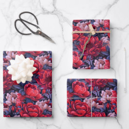 #39花柄 ラッピングペーパーシート