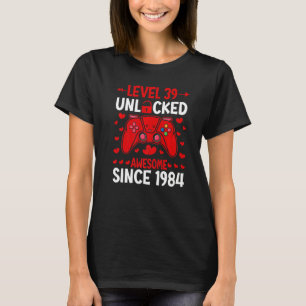 39誕生日ゲームレベル39ロック解除された素晴らし罪 Tシャツ