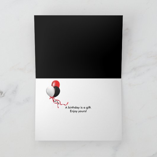 39誕生日バーコードとレーザーカード カード (内部)