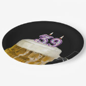 39誕生日ビールオンブラック紙プレート ペーパープレート (アングル)