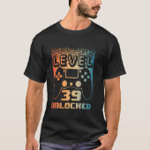 39誕生日レベ男性へル39アンロックゲーマー39 Y Tシャツ (正面)