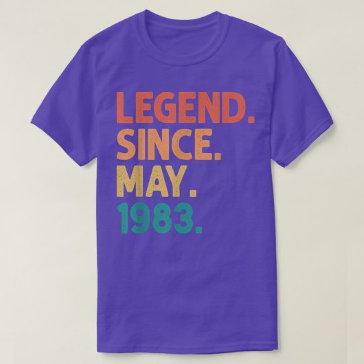 39誕生日伝説1983年5月以来39歳V Tシャツ (デザイン正面)