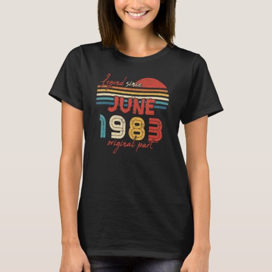 39誕生日伝説1983年6月以来のオリジナル部分 Tシャツ (正面)