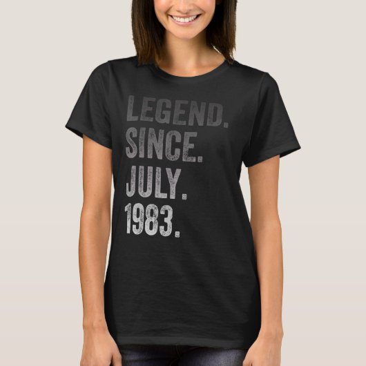 39誕生日39歳の伝説1983年7月以来 Tシャツ (正面)