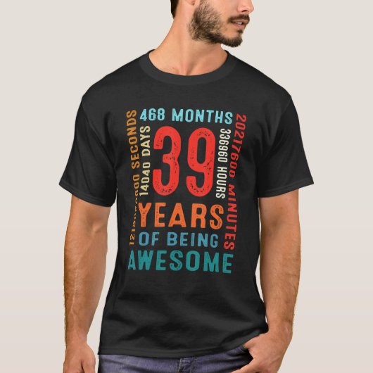 39誕生日39歳39歳 Tシャツ (正面)