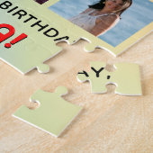 39誕生日:おもしろいレインボー#,名前をカスタムする&写真 ジグソーパズル (側面)