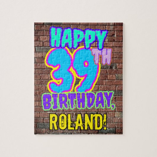 39誕生日~おもしろい、アーバングラフィティインスパイアルック ジグソーパズル (縦)