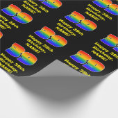 39誕生日:おもしろい、カラフルレインボーインスパイア# 39 ラッピングペーパー (角)