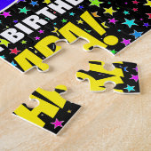 39誕生日:おもしろい、カラフル星野パターン ジグソーパズル (側面)