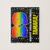 39誕生日:おもしろい、カラフル星野パターン ジグソーパズル (縦)
