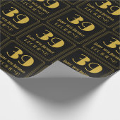 39誕生日~アールデコ見るインスパイア"39",名前 ラッピングペーパー (角)