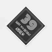 39誕生日:インスパイアアールデコ検索"39" +名前 スタンダードランチョンナプキン (角)